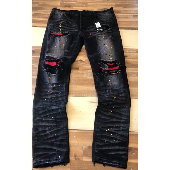 GFTDLA LOS ANGELES Jeans Denim Street Wear BROC BLACK JEANS NWT 36X32 NWT 94.99 - Picture 6 of 11